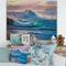 Designart - Blue Waves Breaking At The Beach I - Nautical & Coastal Print on Natural Pine Wood